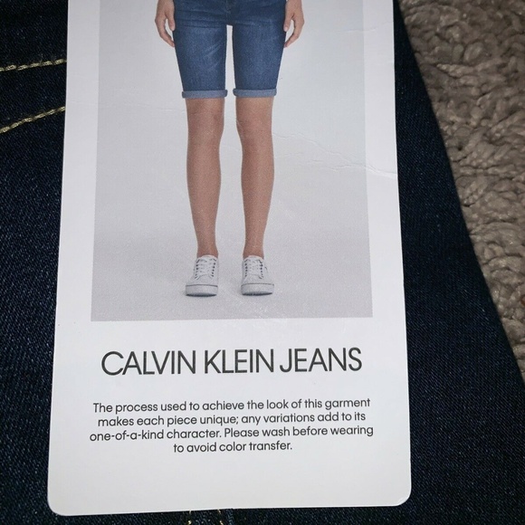 Calvin Klein Jean Denim Tiare Blue Bermuda Shorts - Picture 8 of 8